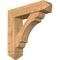Ekena Millwork Olympic Arts and Crafts Smooth Bracket w/ Offset Brace, Western Red Cedar, 7 1/2"W x 30"D x 30"H BKT0806X30X30OLY03SWR - alternate 1